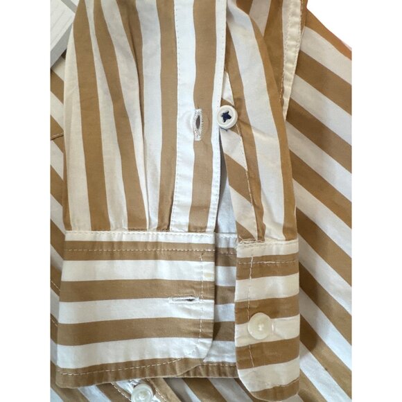 J.Crew Womens Size 4 Classic Fit Striped Button-Up Shirt Long Sleeve - Picture 13 of 15